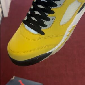 Jordan Men's Yellow and Black Low-Top Sneaker brand new